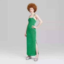 Women's XL Lace-Up Back Maxi Bodycon Dress - Wild Fable  Green