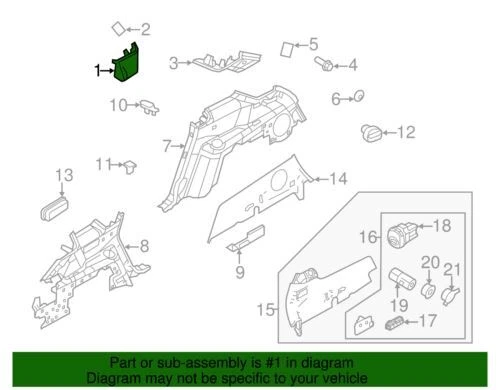 Genuine Ford Lincoln MKT 2013-2019 Rear Right Pillar Trim Panel  AE9Z-7431004-AC - Imagem 2 de 2