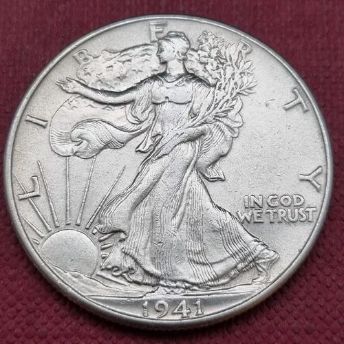 1941 Walking Liberty Half Dollar 50c High Grade AU - UNC #59472