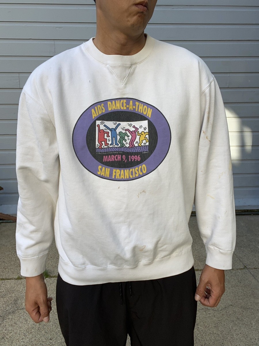トップス Keith Haring AIDS DANCE-A-THON 1994 XL Rare 1994 Aids Dance-a-thon Keith Haring Sweatshirt Shirt