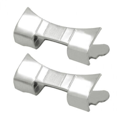 2pcs Edelstahl 19mm - 24mm gebogene Ende Watch Band Armbanduhr Link ersetzen