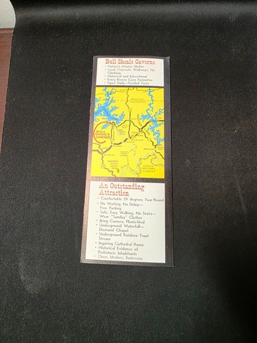 Brochure vintage bancs de taureaux cavernes brochure de voyage bancs de taureaux Arkansas - Photo 3/3