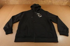 J Come Mens Size 2XL Black Fleece Pocketed Full Zip Hooded Sweatshirt NWT