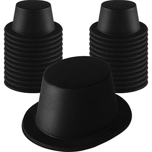 24 Pieces Top Hat Black Party Hats 