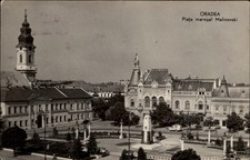 RPPC Oradea Piata maresal Malinovski vintage postcard r734
