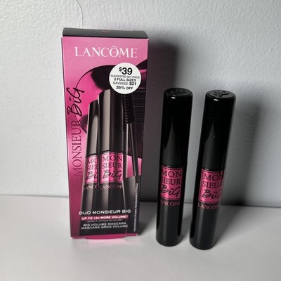 Lancome Monsieur Big Mascara Big Volume Black Mascara -  Full Size 10ml Duo