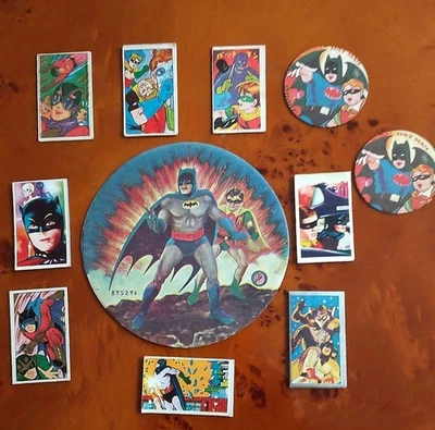 Jeu de cartes Batman Round Menko Showa Retro Japanese Collectible - Photo 1/4