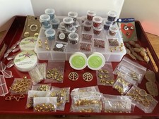 Huge Lot Jewelry Making Supplies Quality Beads Glass Focals Charms Spacer Cord