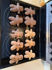 Handmade Primitive Winter/Christmas Gingerbread 10 piece Bowl Fillers