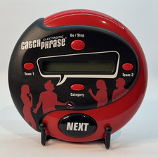 Electronic Catch Phrase Handheld Game by Hasbro Gaming Red Black - Tested