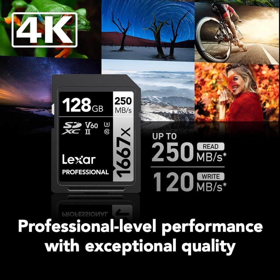 Temperature-Proof 128GB UHS-II Memory Cards - 250MB/s for Creative Professionals - Image 4 of 4