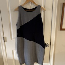 Tommy Hilfiger Women's Sheath Short Dress Blue White Stripe Sz 14 032026