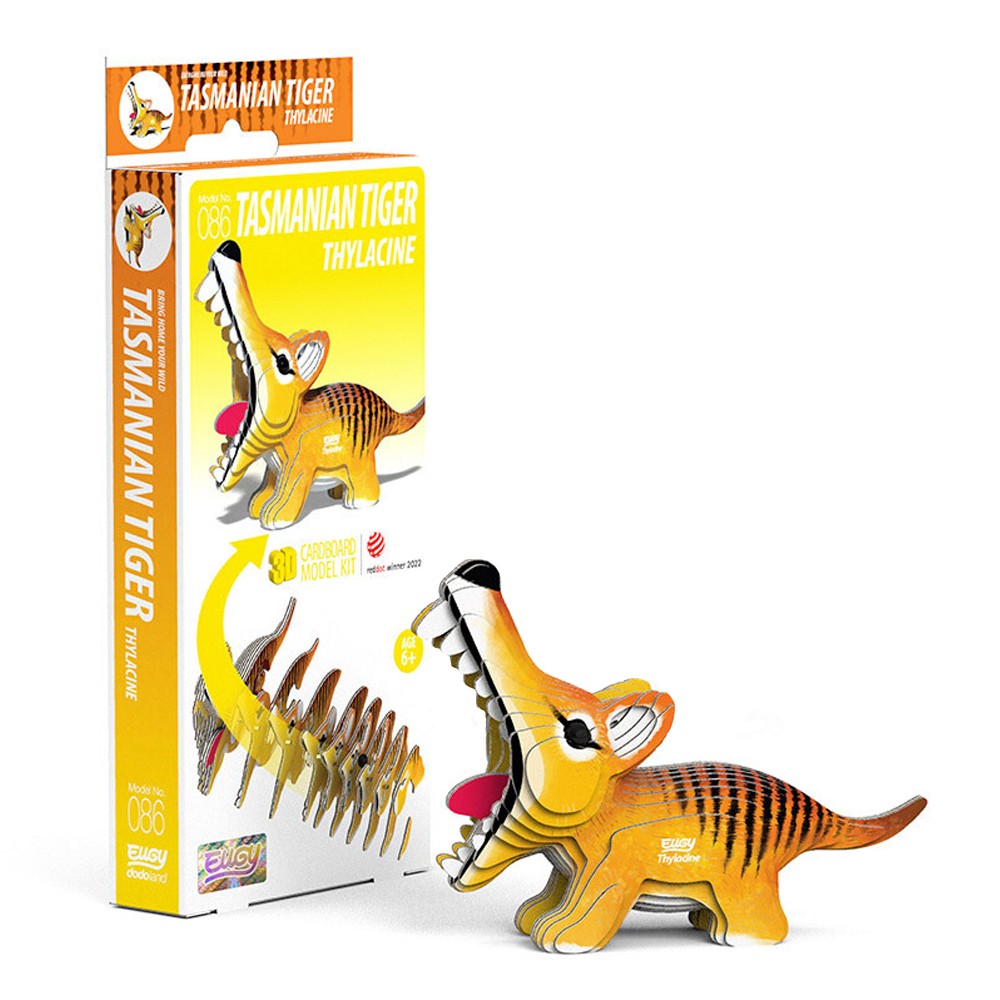 Eugy Unisex Multicolor Tasmanian Tiger 86 3D Cardboard Model Construction Kit - Image 4