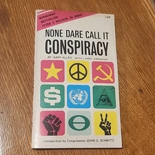 VTG 1972 None Dare Call it Conspiracy By Gary Allen w/ Larry Abraham Paperback