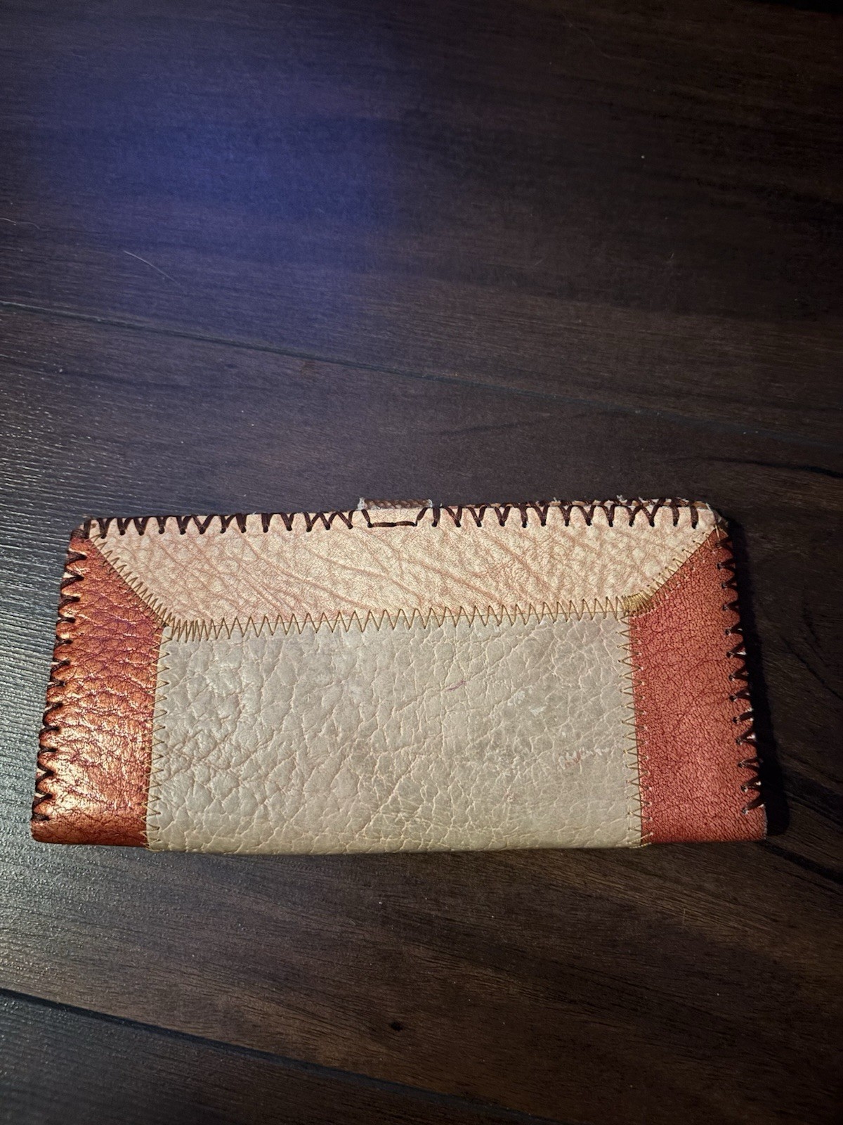 Ashburn Collection Patchwork Natural Cowhide Leat… - image 2