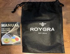 Roygra Hand Grip Strengthener, Finger Exerciser, 7 piece with black carry bag