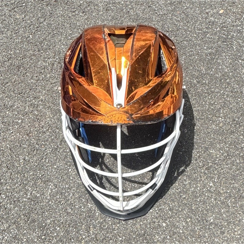 Cascade XRS Metallic Orange/White Medium Full Face Lacrosse Helmet NOCSAE Vent