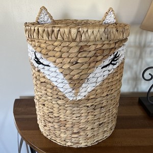 Pottery Barn Fox Lidded Hamper Perfect for Nursery EUC