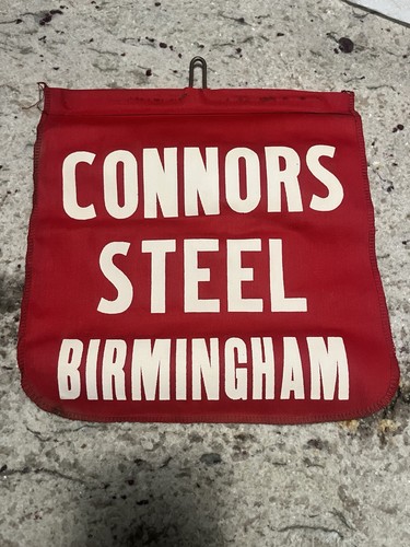 Vintage Rare Connors Steel Birmingham Safety Flag 12'' x 12'' Steel City