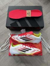 Adidas F50 Elite FG 'White Core/Black Solar Yellow' UK 9.5 Autentiche ✅ IE1206