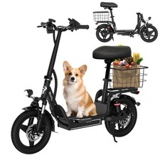 T3 Electric Scooter with Seat Adults 20MPH Foldable E Scooter 25Miles 14'' Wheel