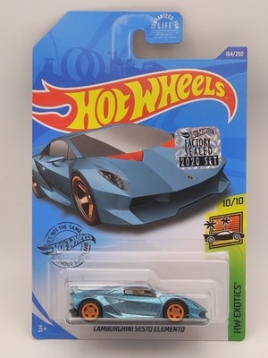 Hot Wheels 2020 Lamborghini Sesto Elemento Super Treasure Hunt Sealed Light Blue