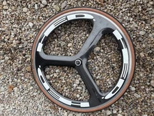 HED 3 Spoke Carbon Clincher Wheel + Goodyear Eagle Sport 700x28C Tire Fixed Gear