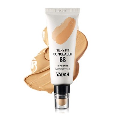 Silky Fit Concealer BB Cream (23 Natural Beige, 1.18fl oz) - 2-in-1 Korean Ma...