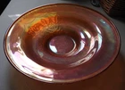 Vintage Federal Glass Madrid Console Bowl Marigold Iridescent Carnival Glass