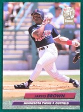 Jarvis Brown - 1992 Fleer Ultra #394 - Minnesota Twins Rookie Baseball Card. rookie card picture