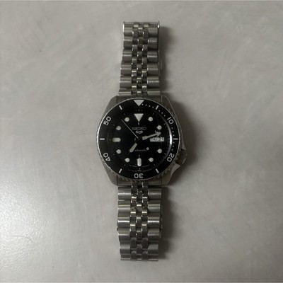 Seiko 5 Automatic Diver Wristwatch Black Dial Stainless Steel Bracelet