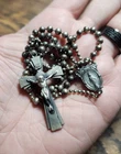 Vintage WWII Military Rosary Religious Catholic Medal Crucifix Pendant Lot #B