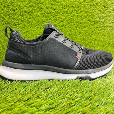 Kuru Atom Mens Size 7 Jet Black White Athletic Running Walking Shoes Sneakers