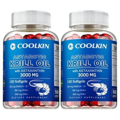 Antarctic Krill Oil 240pcs - Omega-3 EPA,DHA, Astaxanthin & Phospholipids 240pcs