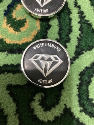 White Diamond Wheel Black / Chrome Custom Wheel Center Cap Caps# CK001  1piece