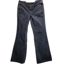 Tommy Hilfiger Jeans Womens Size 4 Blue Flare Bootcut Clip And Zip Clossure