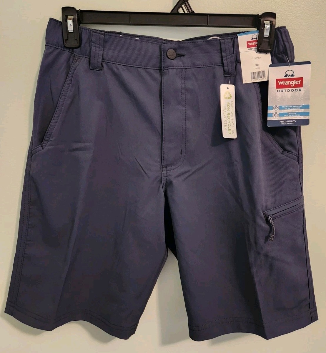 Clothing Wrangler Navy Blue Cargo Shorts Work Shorts For Men