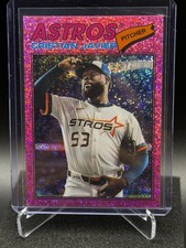 Cristian Javier 2026 Topps Heritage Chrome Pink Sparkle #330 - Houston Astros
