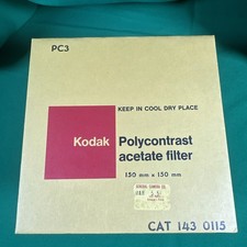 Kodak Polycontrast Acetate Filter PC3 Cat 143 0115 150mmx150mm