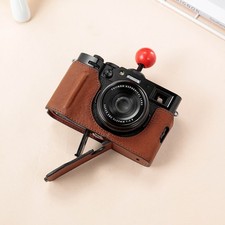 Genuine real Leather Half Camera Case Handmade bag cover for FUJIFILM X100VI