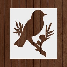 Bird on Branch Stencil Nature Wildlife Stencil for Crafts, DIY Home Decor, Pa