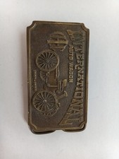 Vintage 1974 Bergamot Brass Works Belt Buckle International Auto Wagon