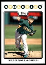 Sean Gallagher 2008 Topps Updates & Highlights #UH97 Athletics MLB READ