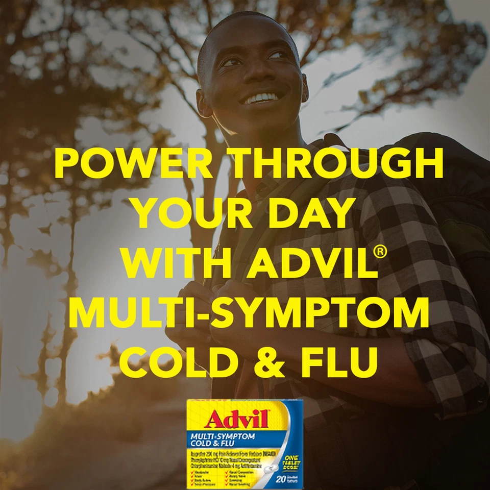 Advil Multi Symptom Cold and Flu Medicine 20 Coated Tablets for Adults - Image 4 of 4