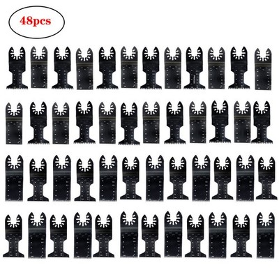 48 Pack 1-3/8 Inch & 1-3/4 Inch Oscillating Multi Tool Saw Blades
