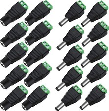 10 Pairs 12V DC Power Jack Plug Adapter 2.1x5.5mm Male Female for CCTV LED Strip