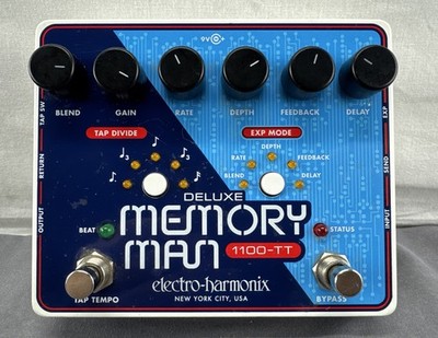 Electro-Harmonix Deluxe Memory Man 1100-TT - Analog Delay Effect Pedal - Tested!