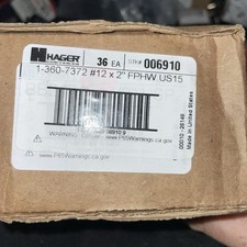Hager 006910 1-360-7372#12x2&rdquo; FPHW US15 (36 Pieces)