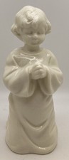 Vintage White Porcelain Figurine Child Prayin...