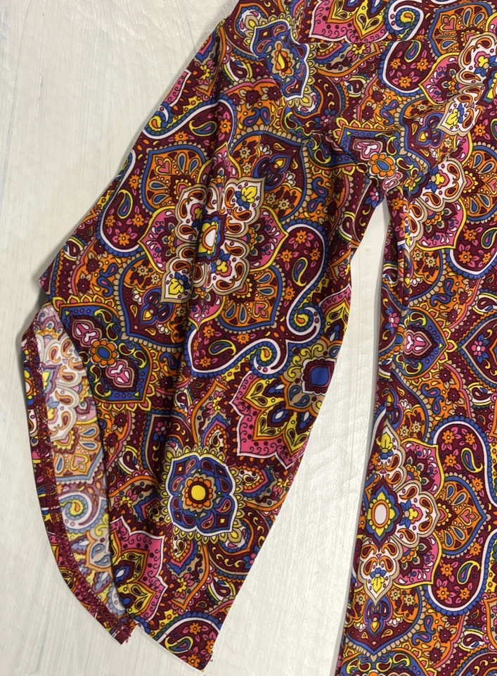 TACERA - женщин ретро платье Bell рукав геометрический оболочка цветочный 3/4 рукав - Изображение 4 из 4